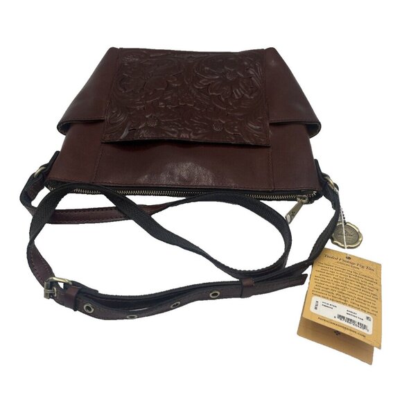 Patricia Nash Leather Aveley Tote British Tan Tooled New With Tags MSRP $179.00 - Picture 3 of 13